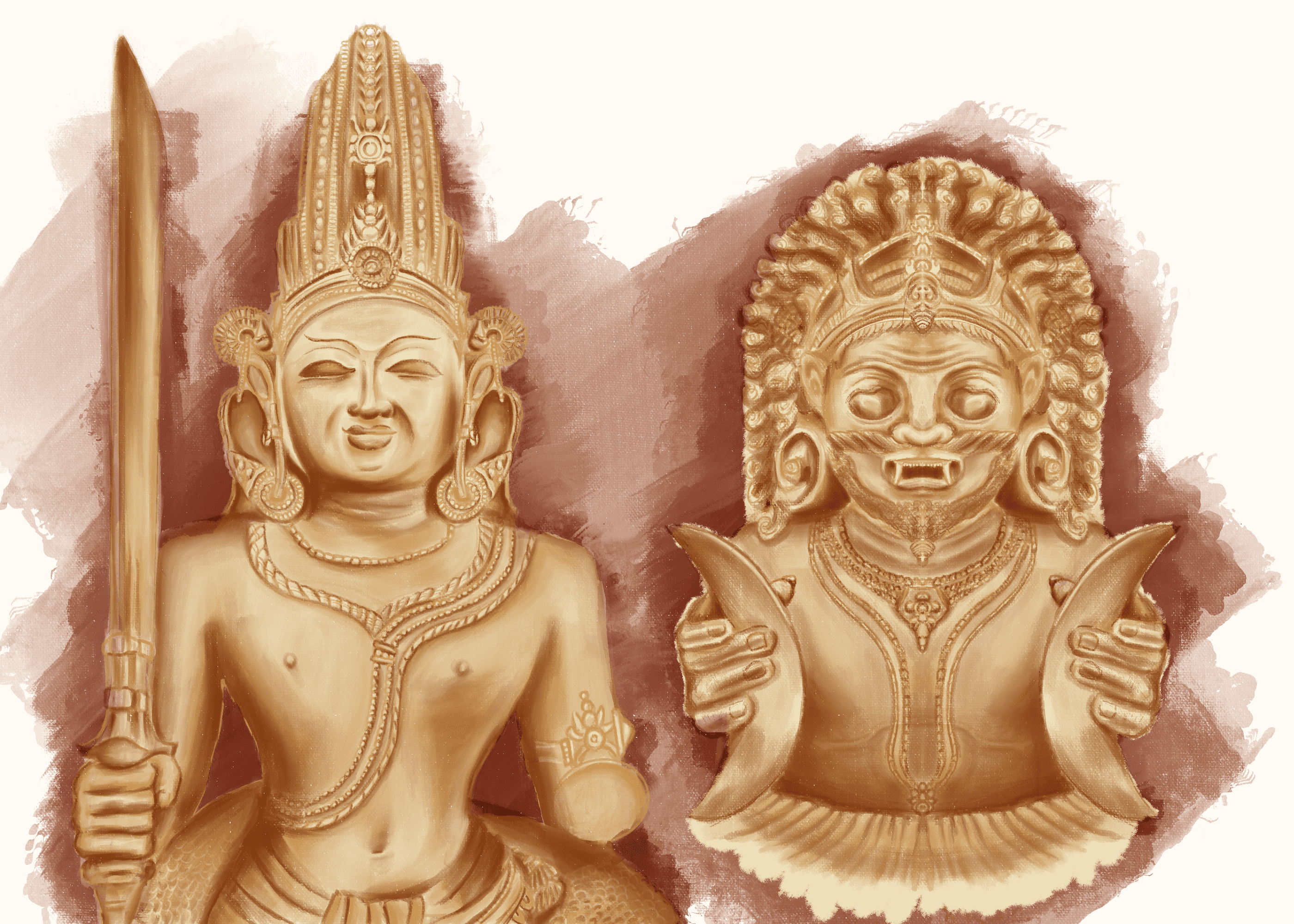 Women On Neon Background