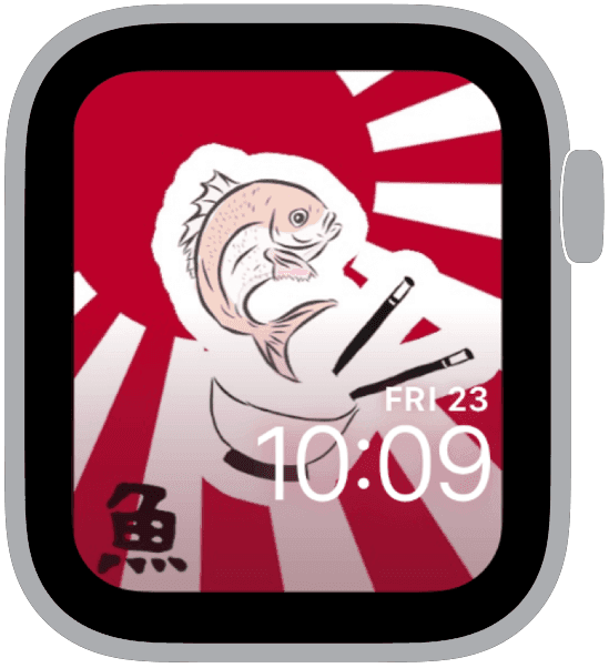 an apple watch face from the japan collection