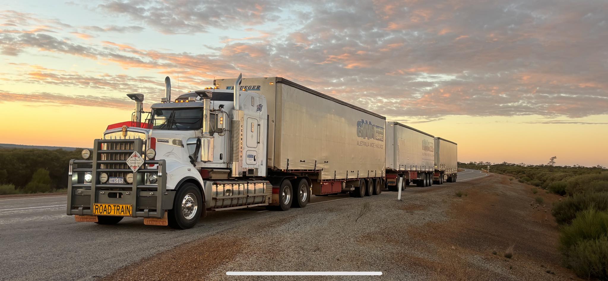 Drone view of a transportation truck depot.