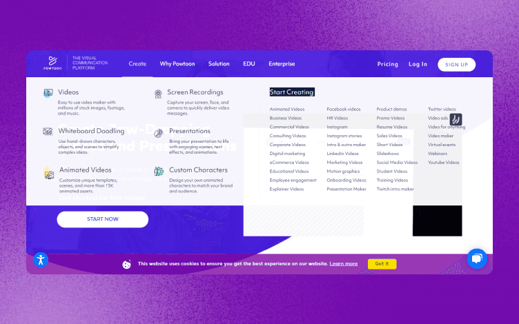 Powtoon Features
