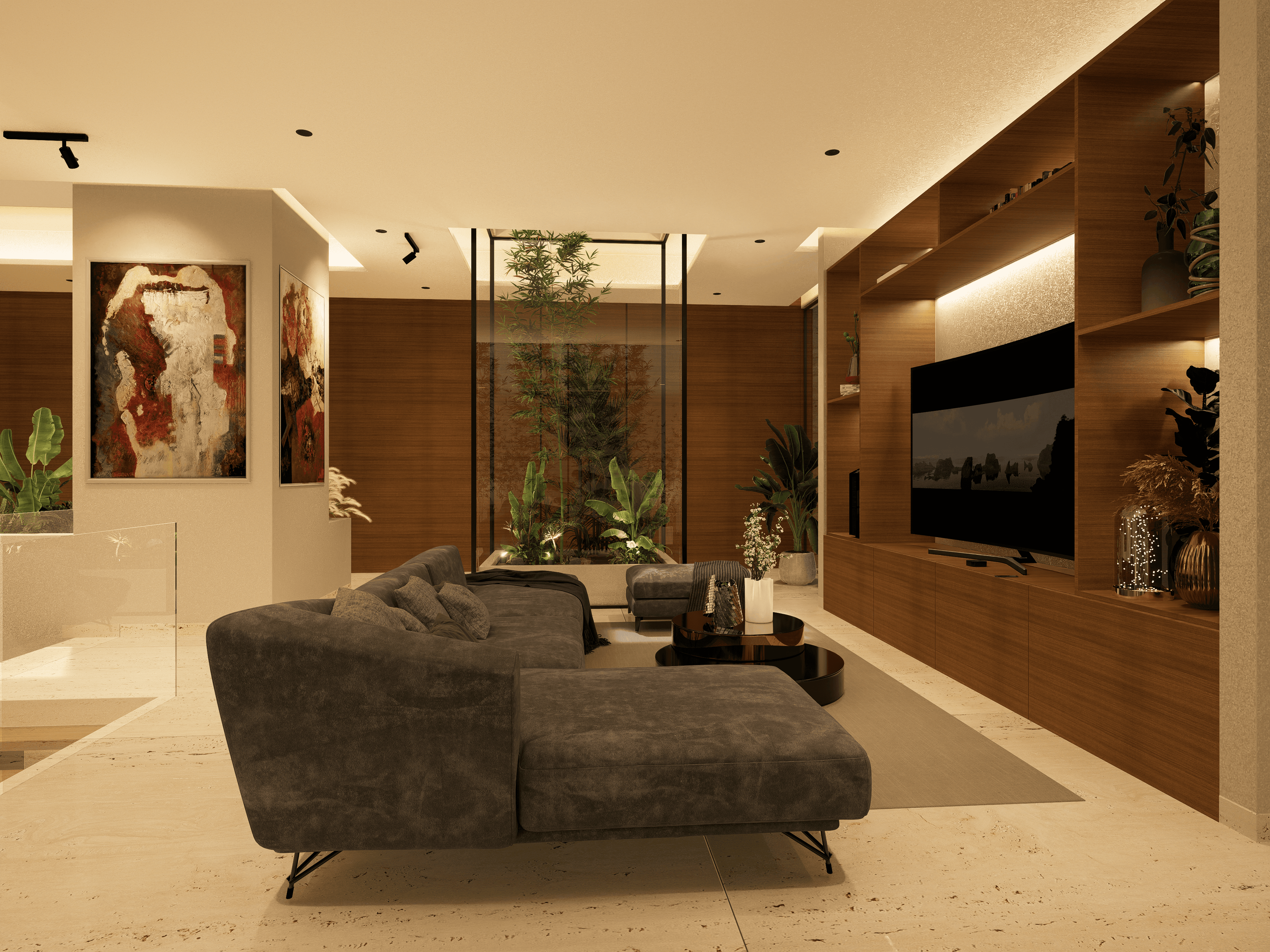 Neutral tone living room in merida