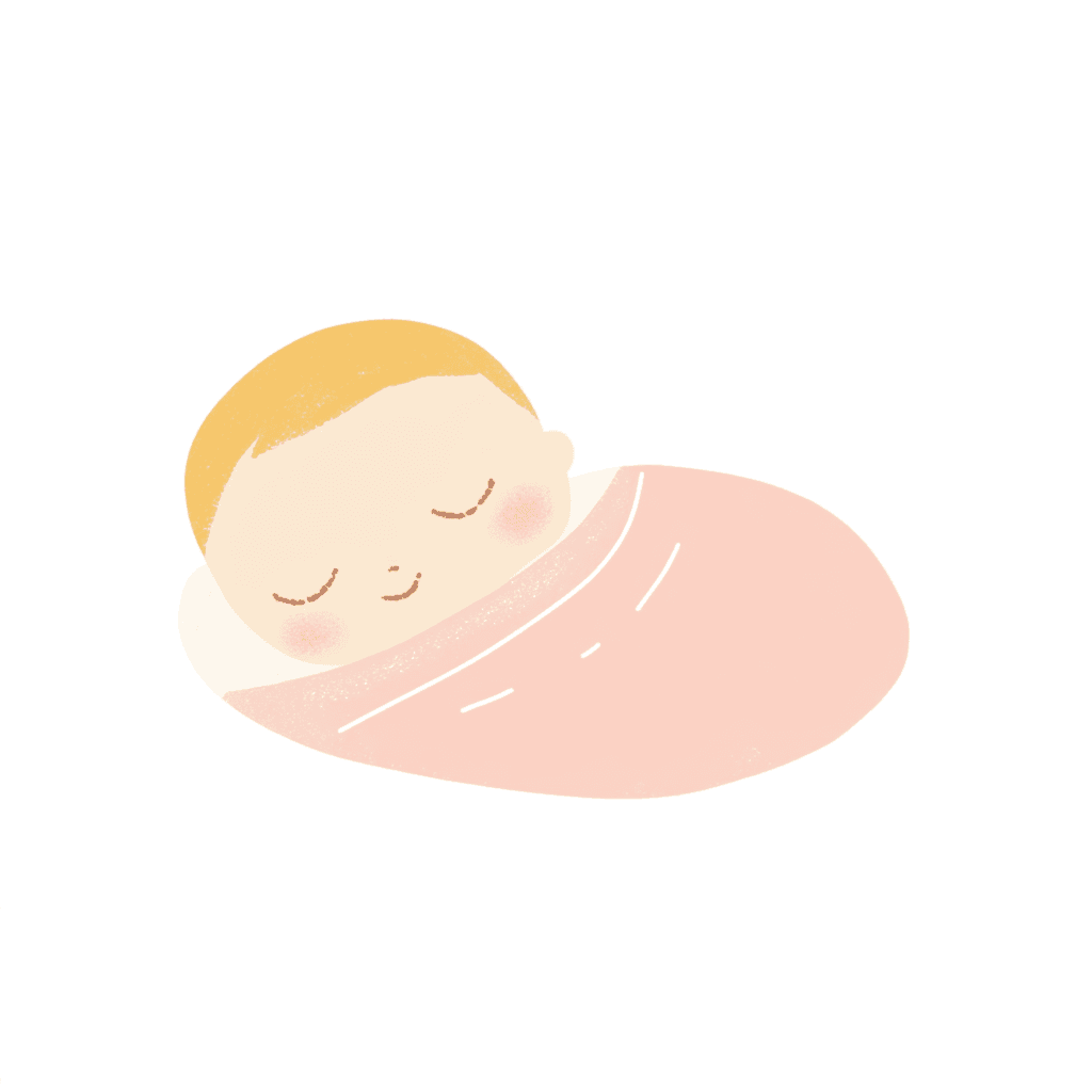 illustration of a swaddled baby