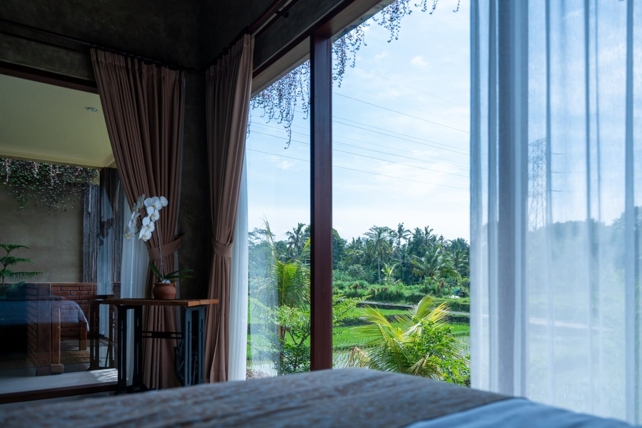 2-bedroom villa with guaranteed jungle and rice field views in North Ubud