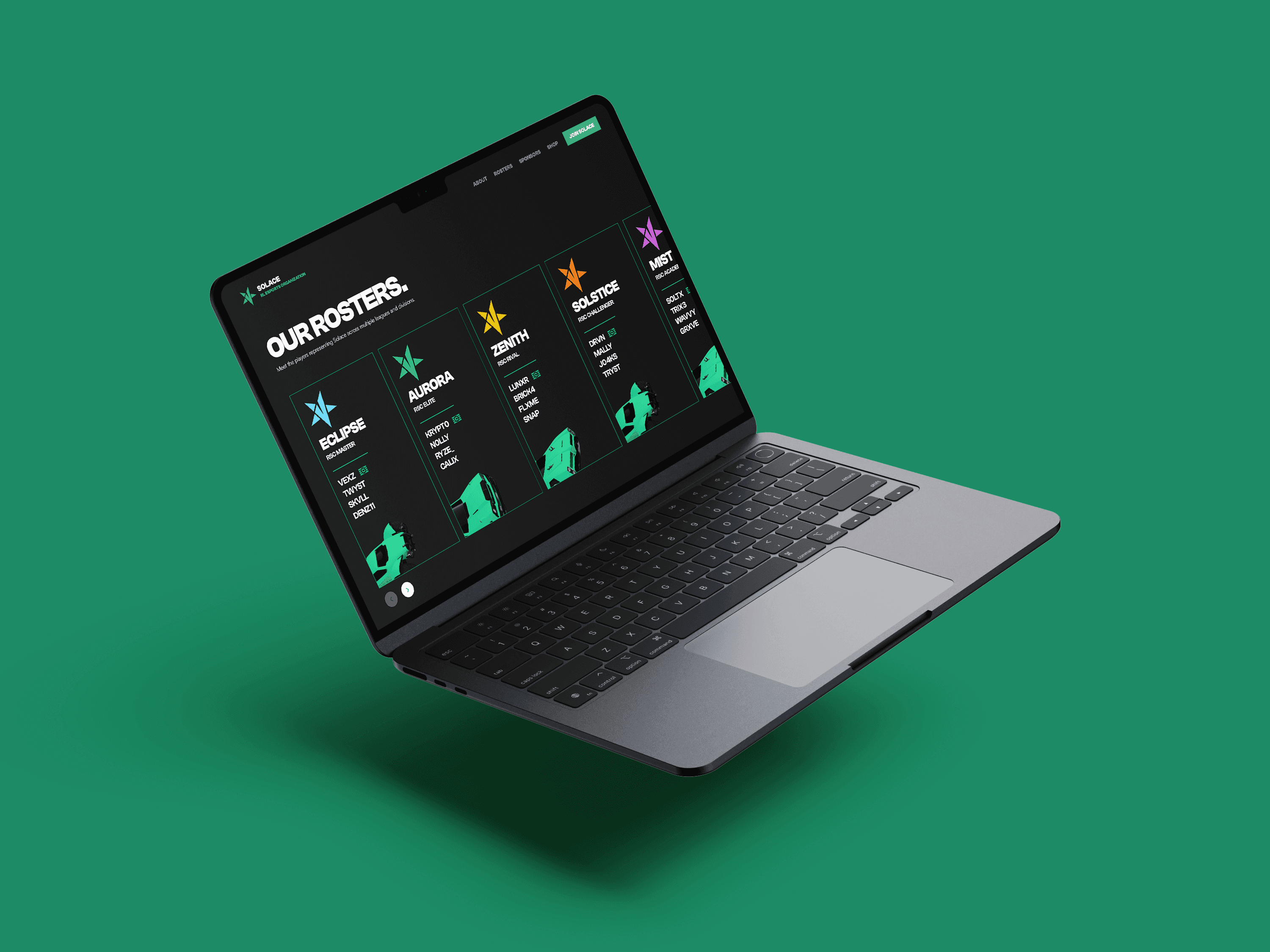 Solice Template Rosters Mockup