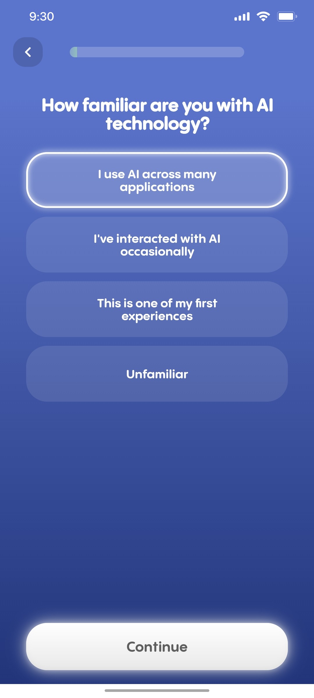 Replika Onboarding 02 screen