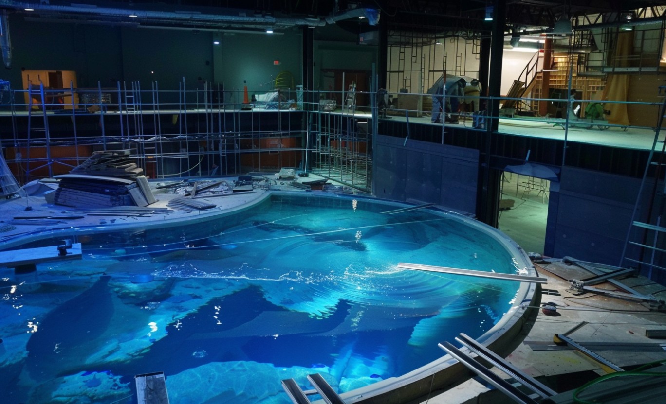 Large modern aquarium