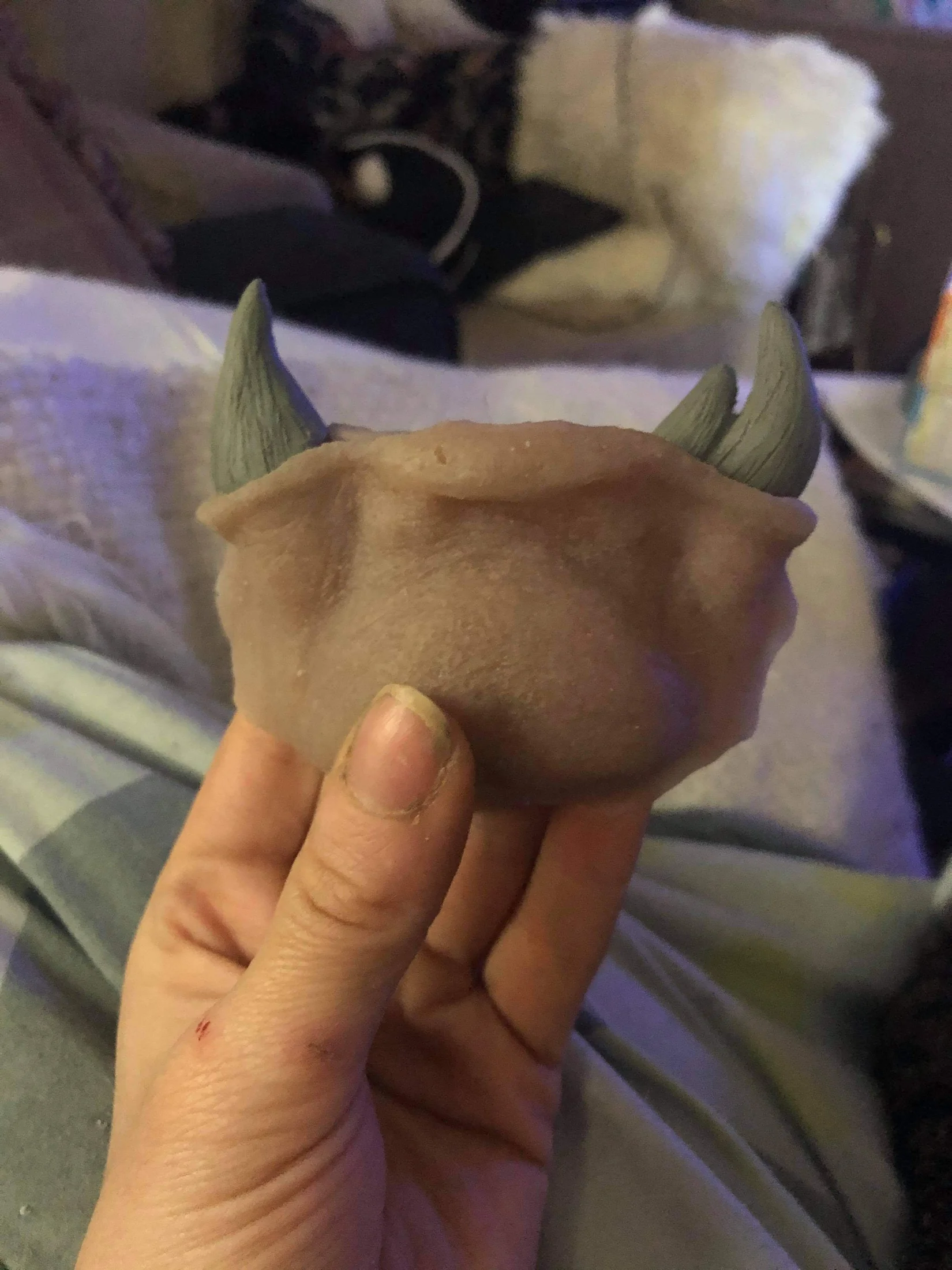 Hand-finished creature facial prosthetic for Desk/Show