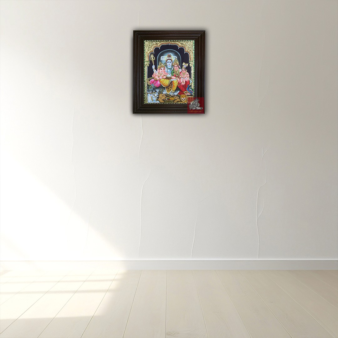 Lord Shiva Family Tanjore Painting