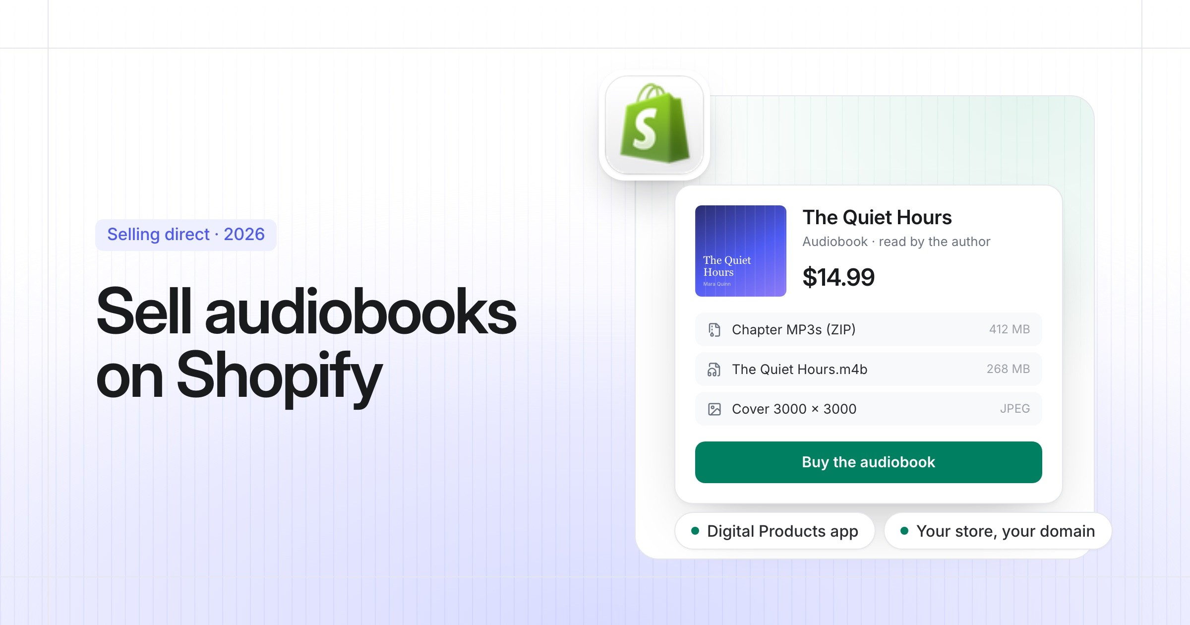 Sell audiobooks on Shopify