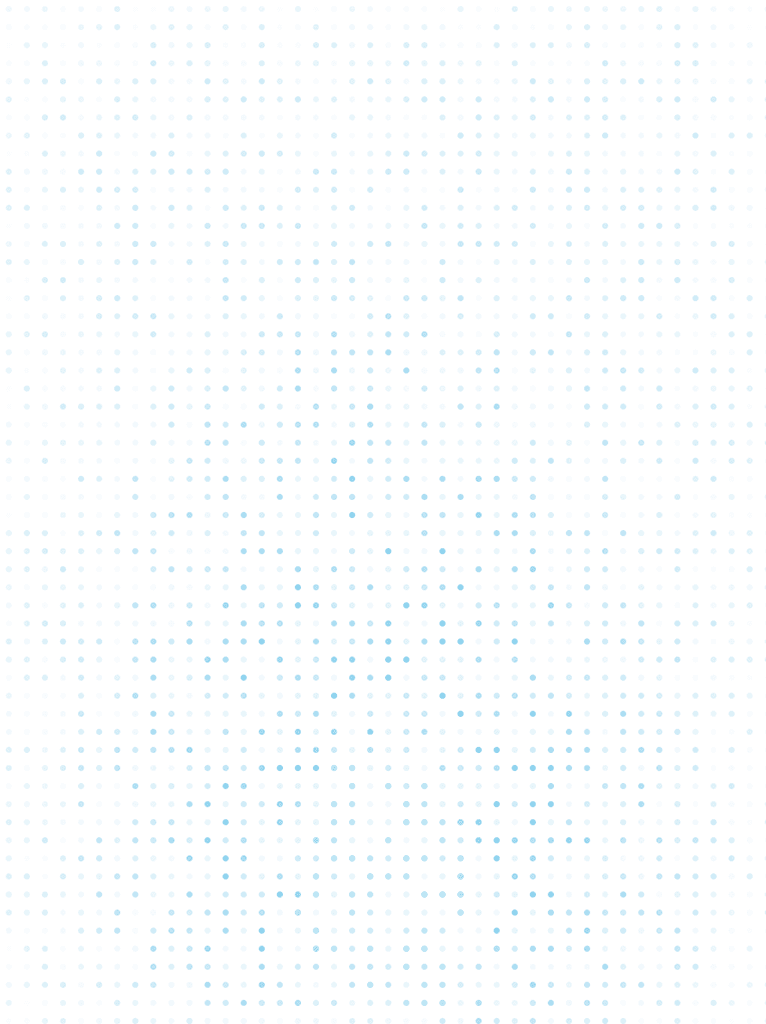 Subtle light blue dot pattern on a white background.