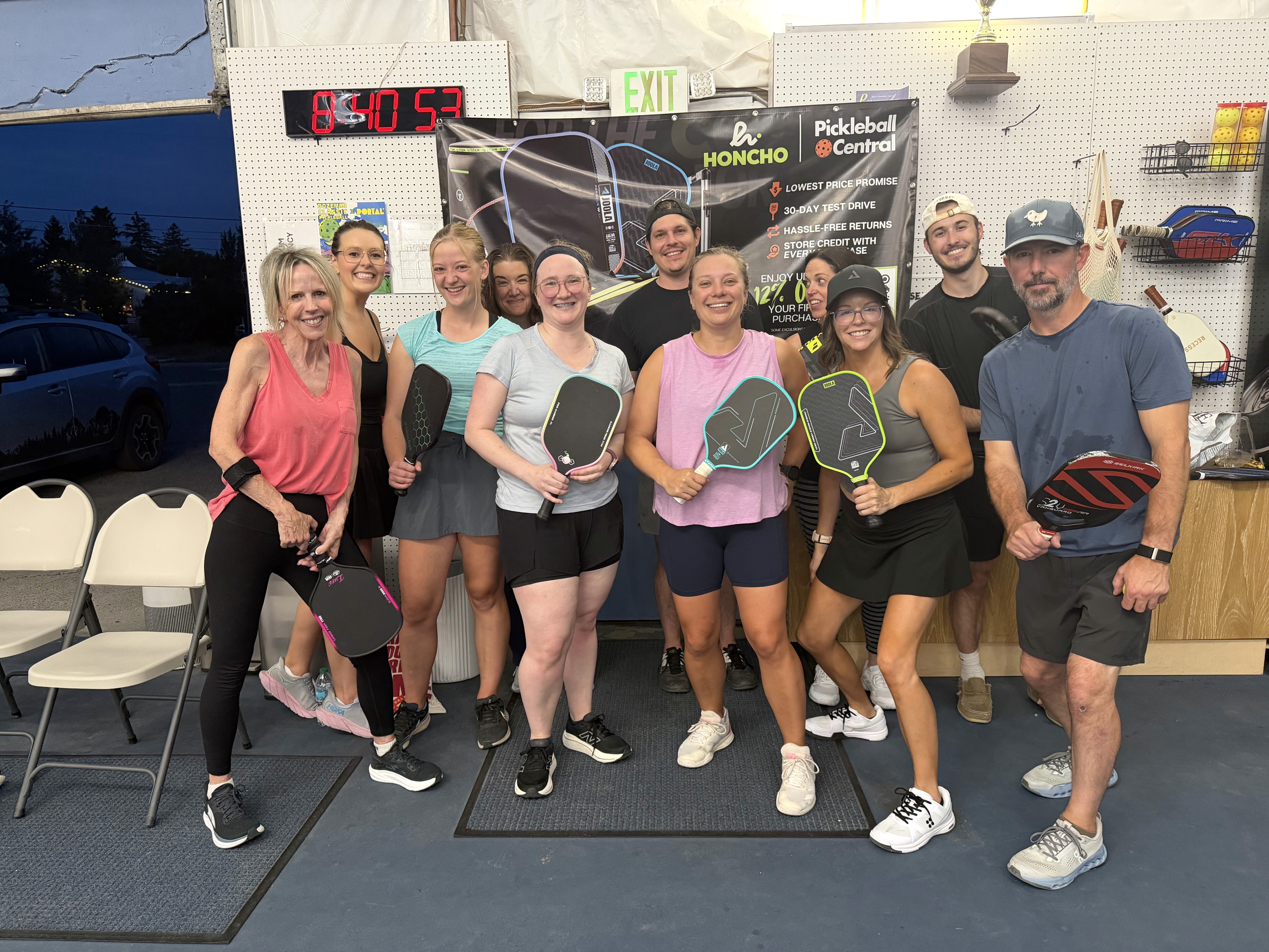 Tuesday Night Honcho League players together at Bozeman Classic Pickleball Club