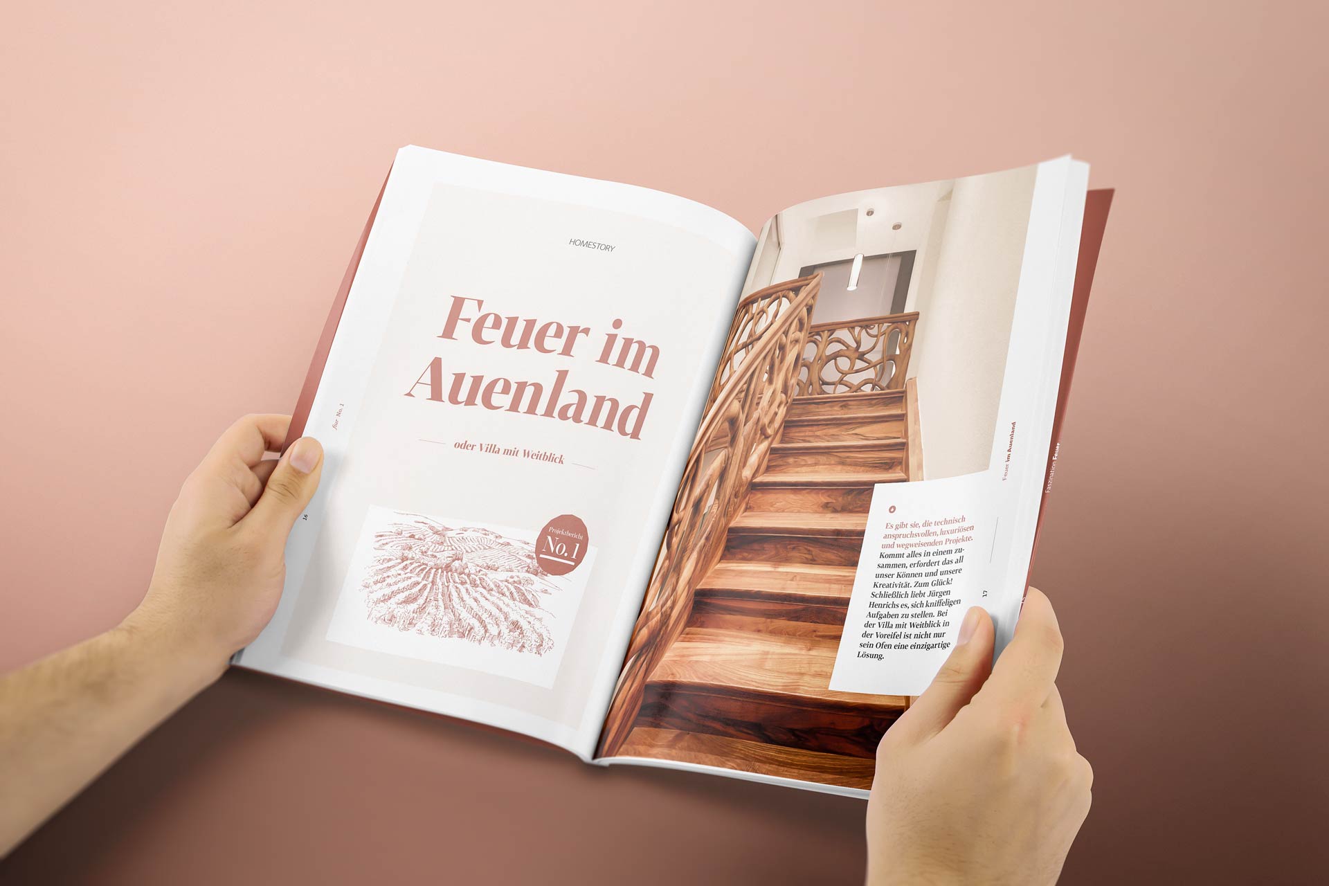 Editorial-Innenseite aus dem Fiur Magazin – klare Bildsprache und moderne Struktur