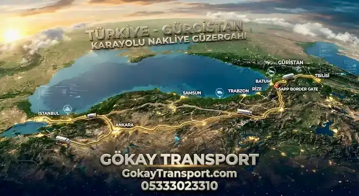 Türkiye Gürcistan karayolu nakliye güzergahı haritası