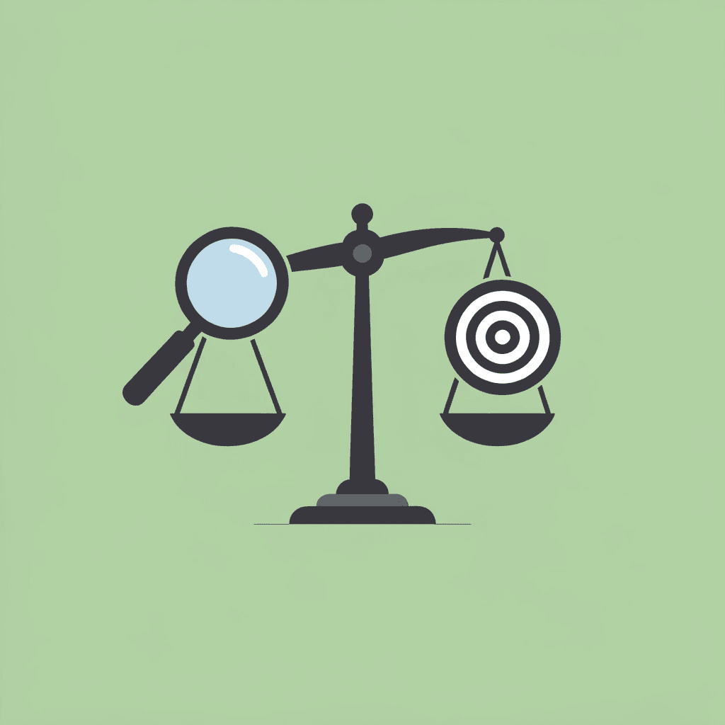 Balance scale comparing high competition versus low competition scholarship options