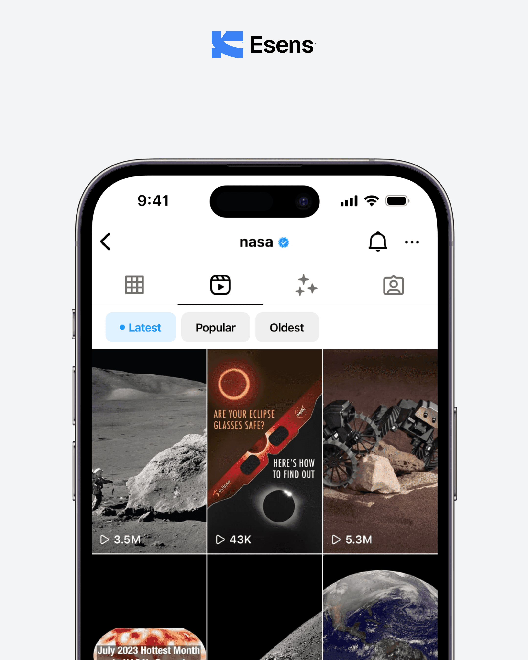If instagram profile feeds has filter