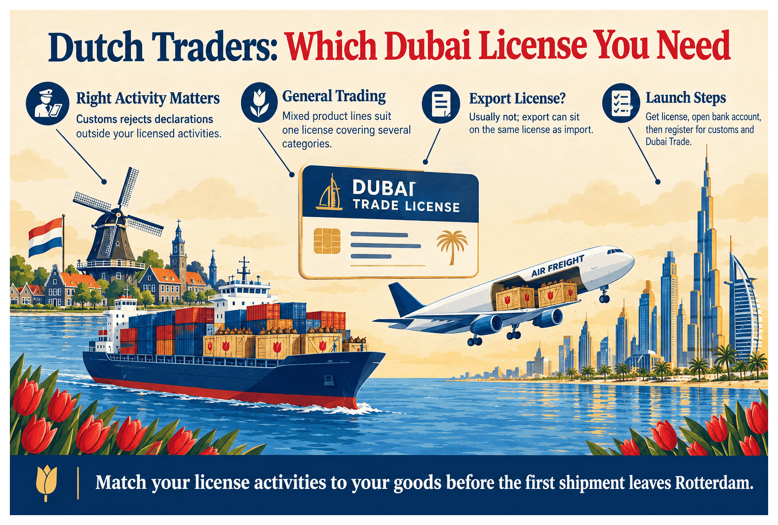 Infographic: Import and Export Between Netherlands and Dubai: What License You Need