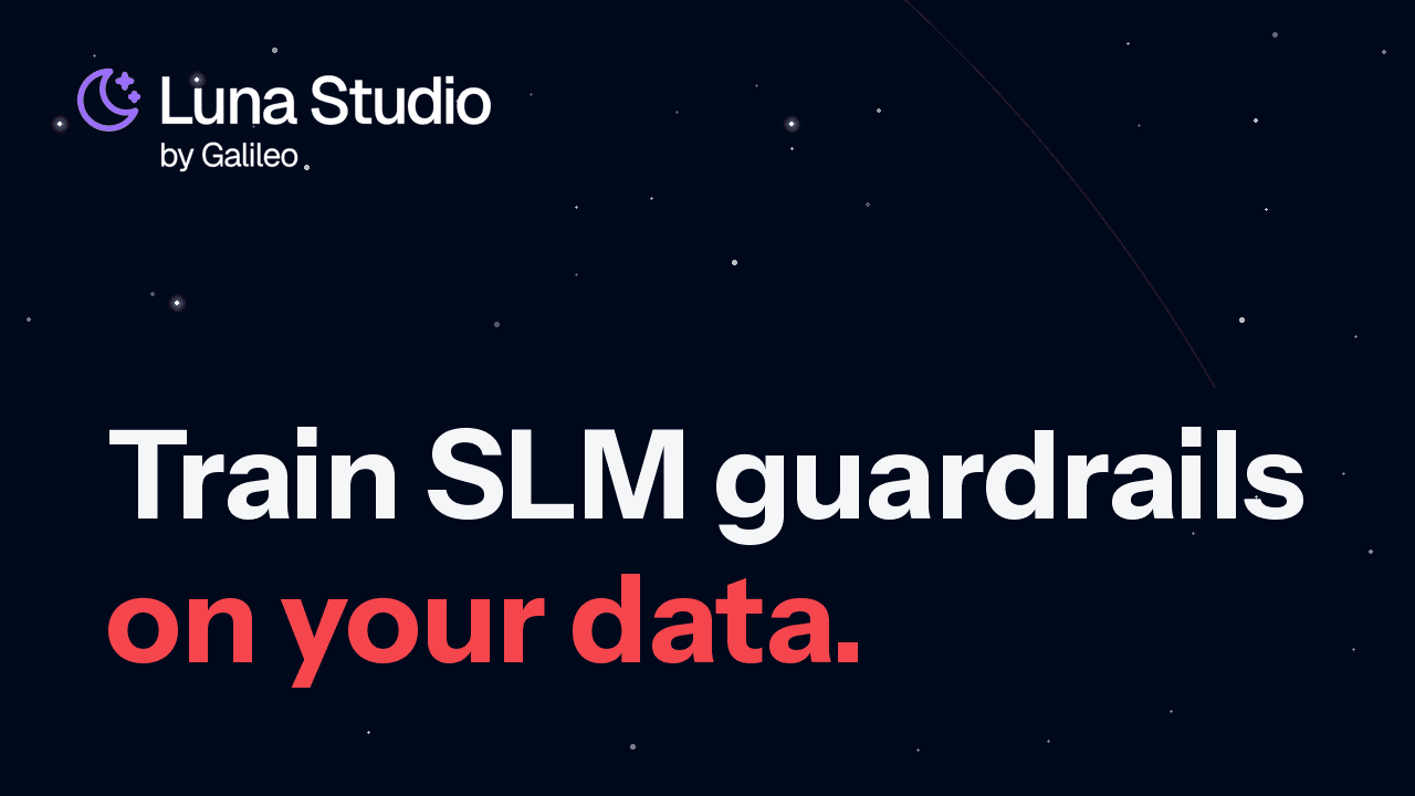 Luna Studio — Train SLM guardrails on your data