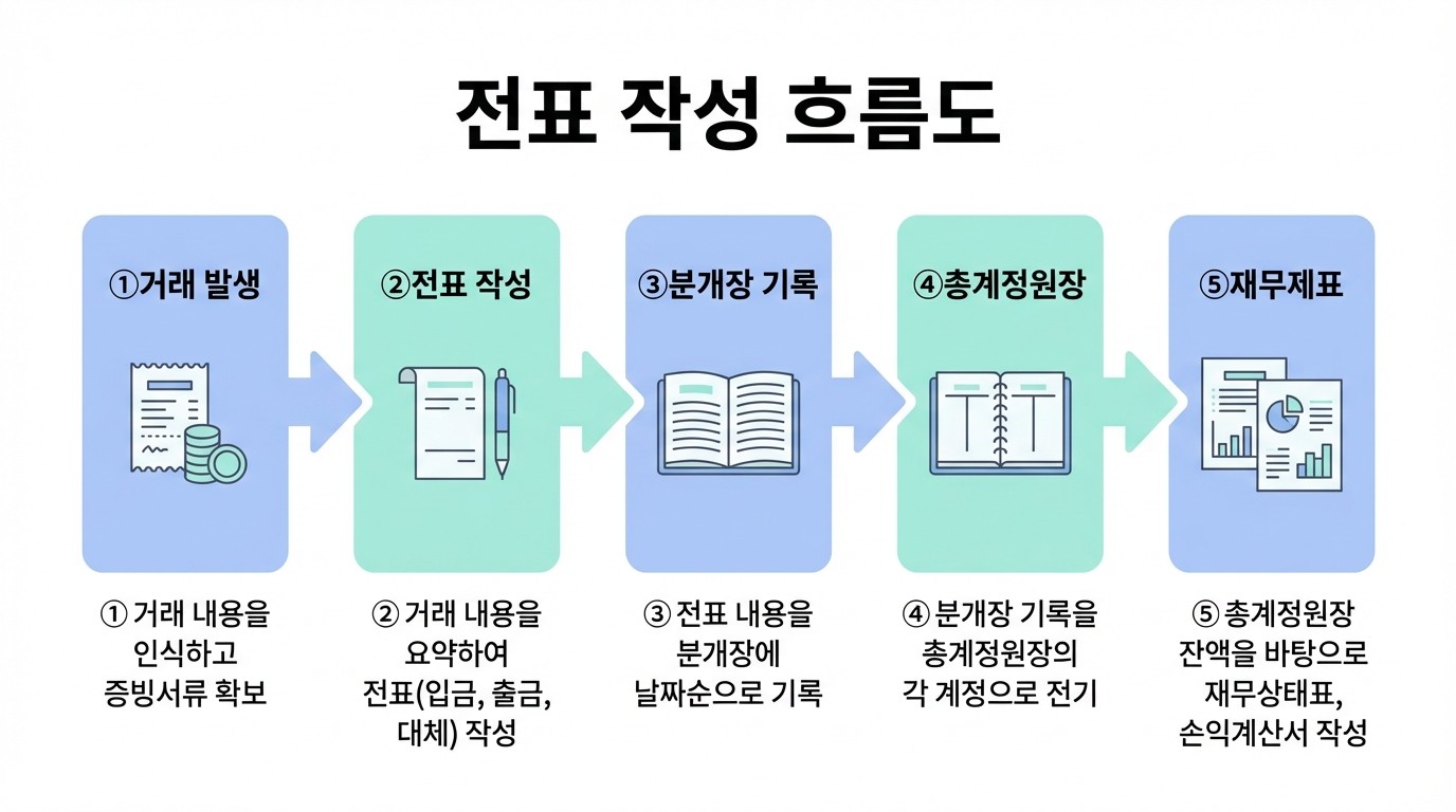 전표 작성 흐름도