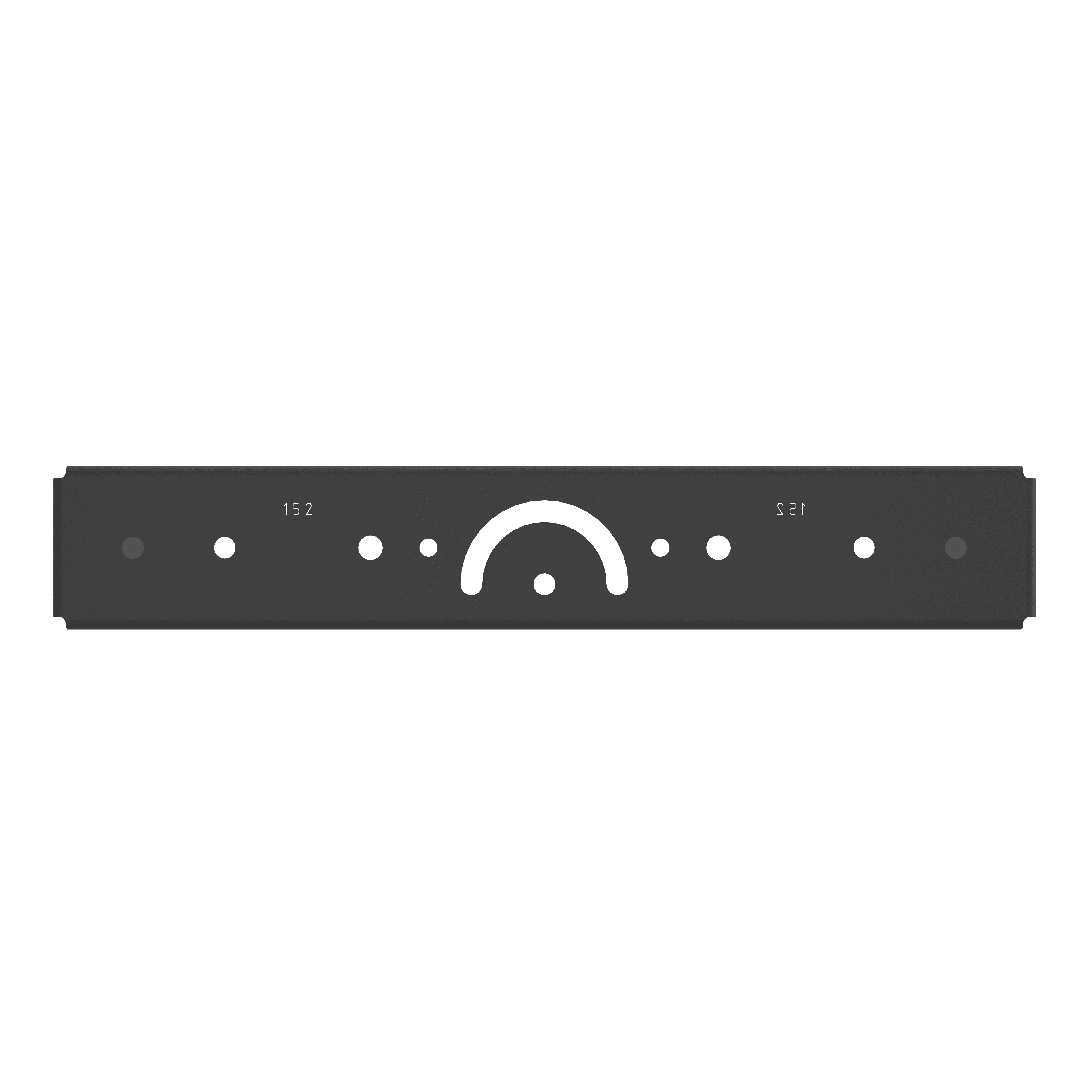 Dial and indicator lights on a panel