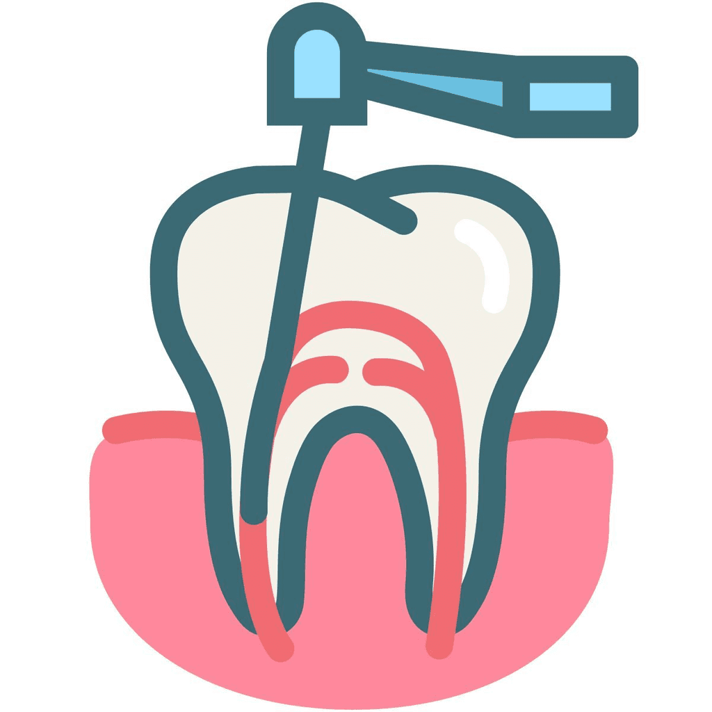 Root canal endodontic treatment icon