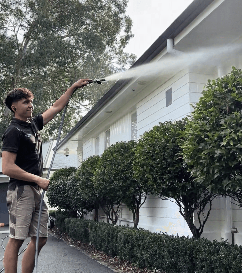 Clean home exterior after professional soft washing by MJ Exterior Cleaning in Hamilton Waikato