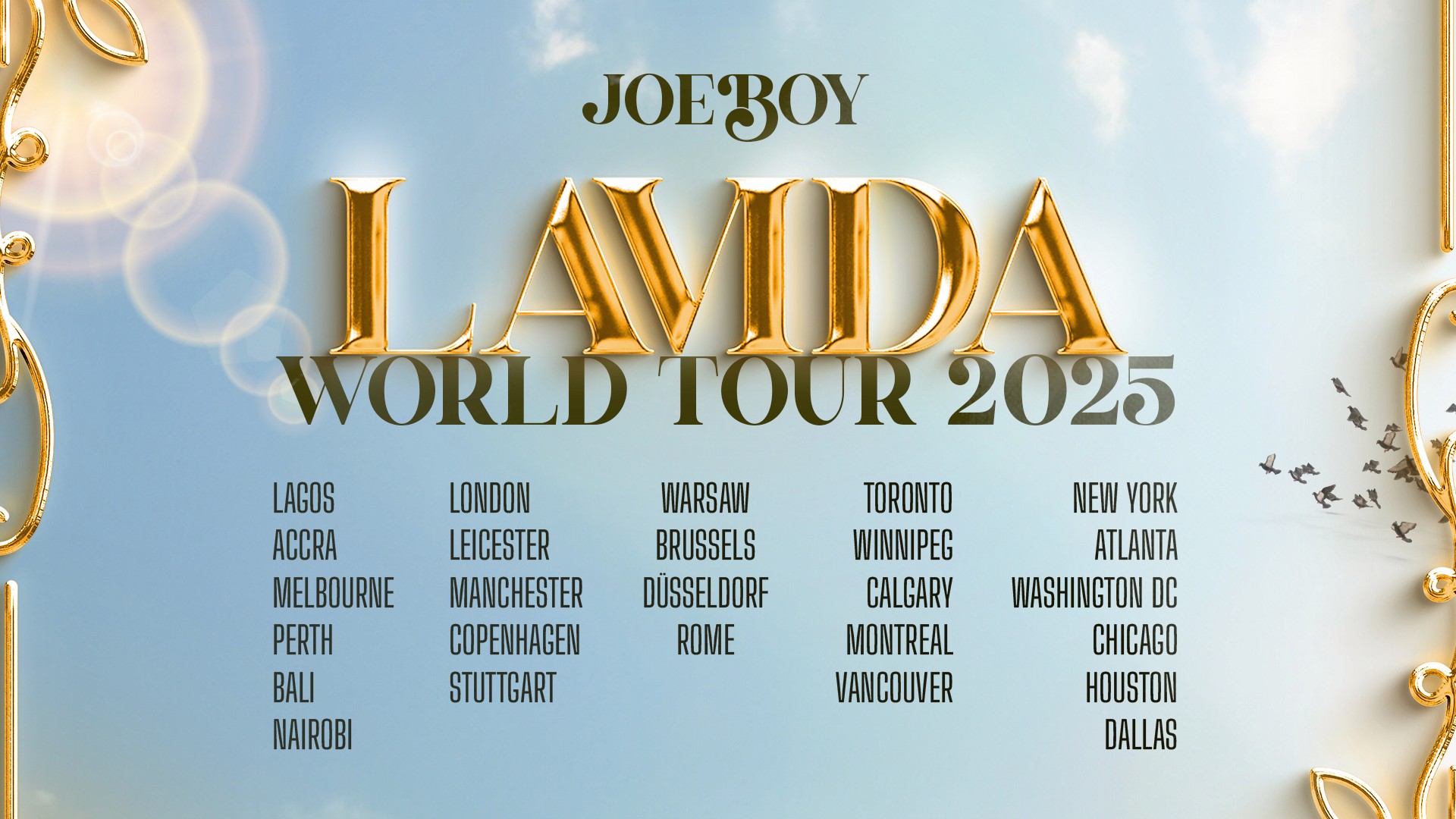 Joeboy tour date announcement campaign visual — MetaCraft.