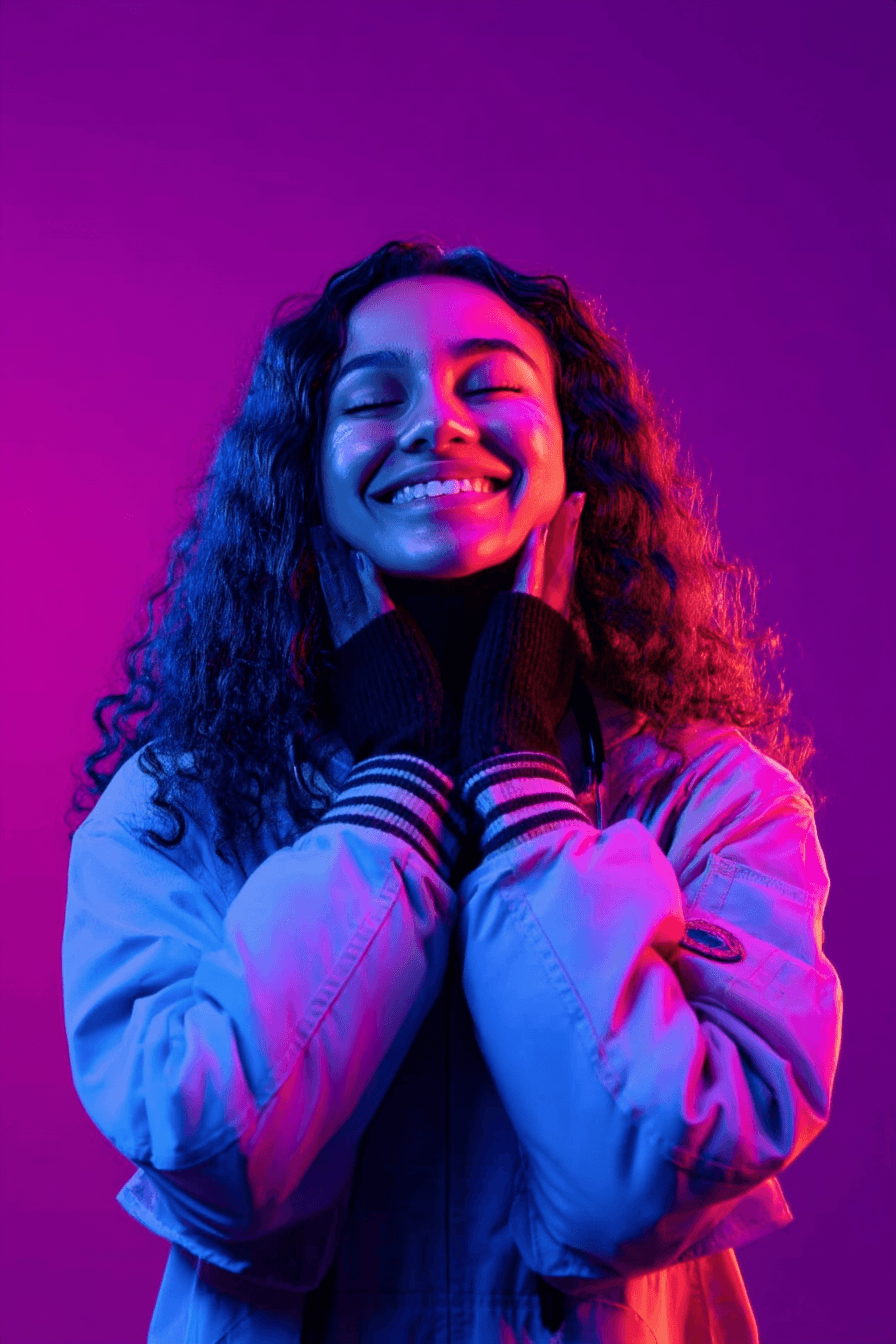 A happy patient relieved of migraine pain