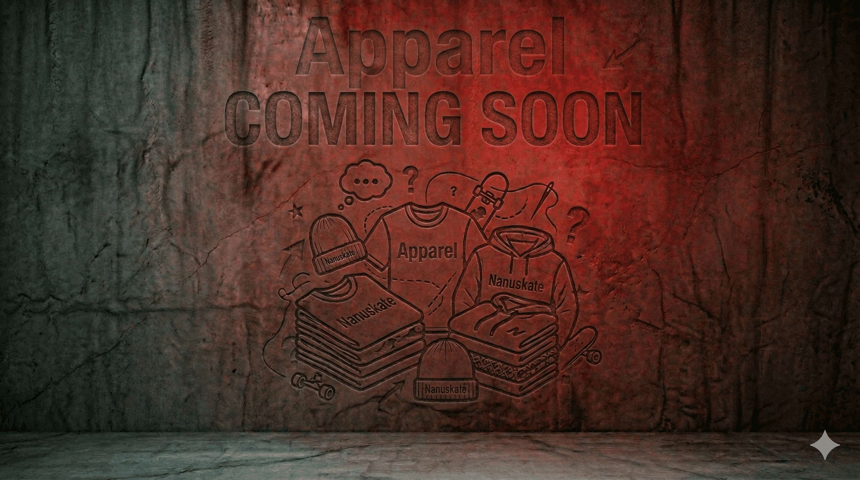 Coming Soon wording shown on a concrete and red themed background