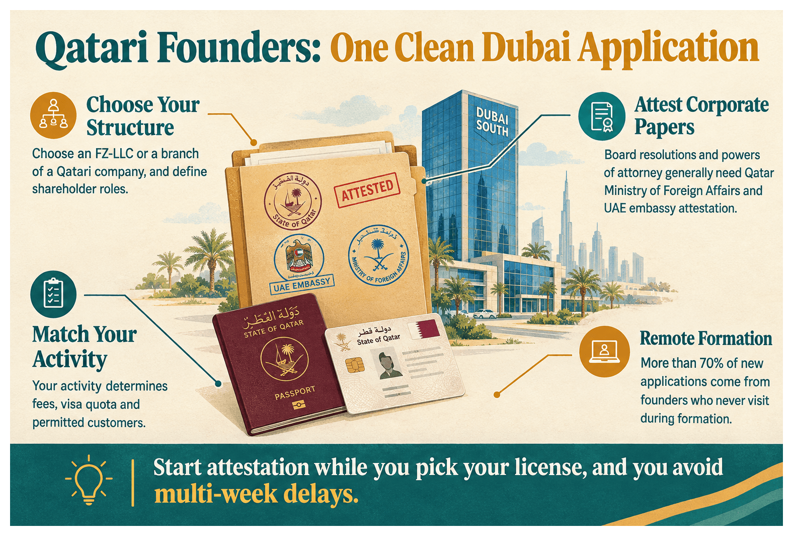 Infographic: What Qatari Founders Need to Know Before Setting Up in Dubai