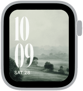 morning mist Apple Watch face preview 4 featuring gradient, modern, and spring.