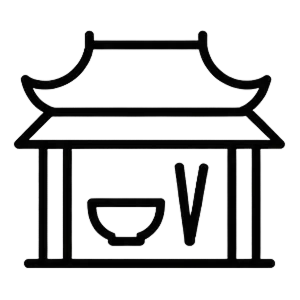 asian restaurant line icon