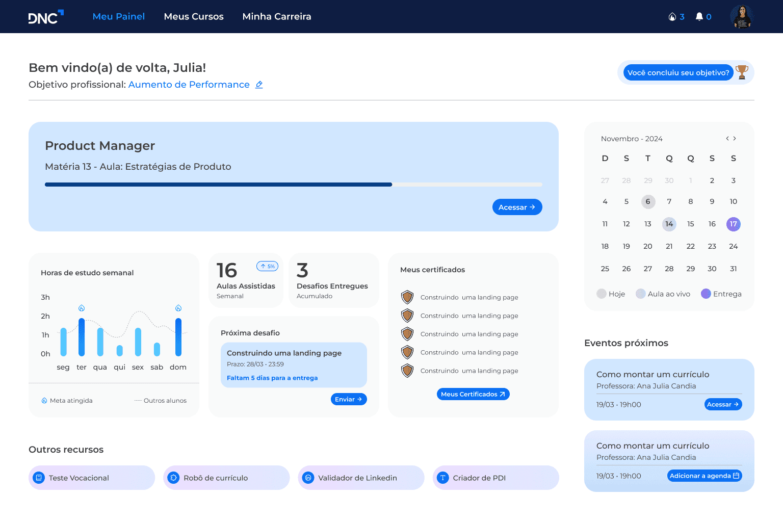 Clario dashboard showing balance, daily spending limit, savings plans, and real-time expense tracking in a modern interface.