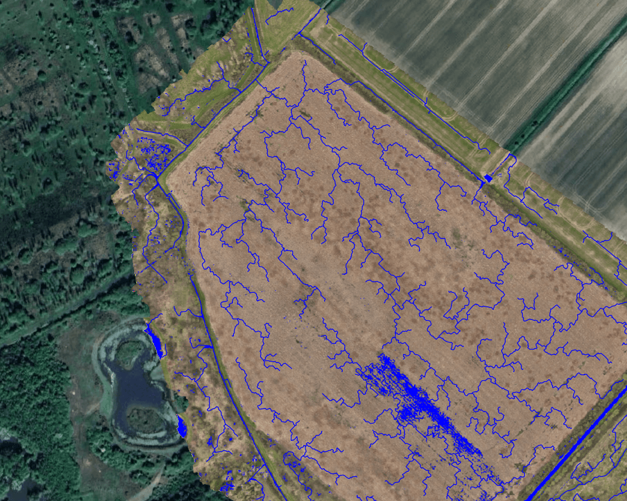 Watershed analysis of a field