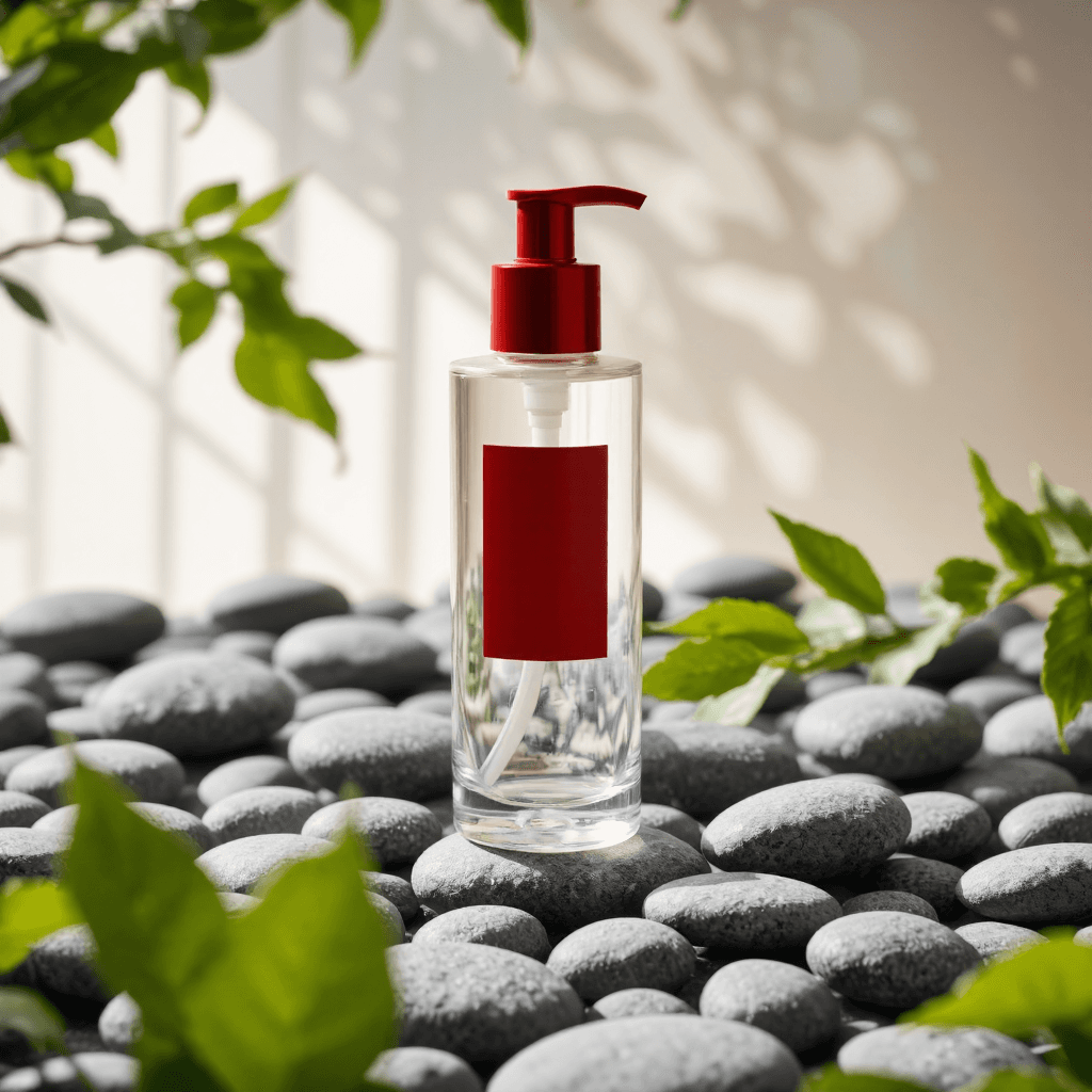 product photography of a bottle of cleansing spa water