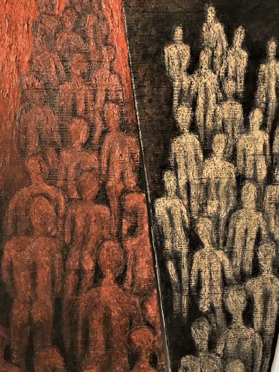 Herded 2022, mixed-media sculpture by Barbara Walker, Jamaican-German artist based in Berlin