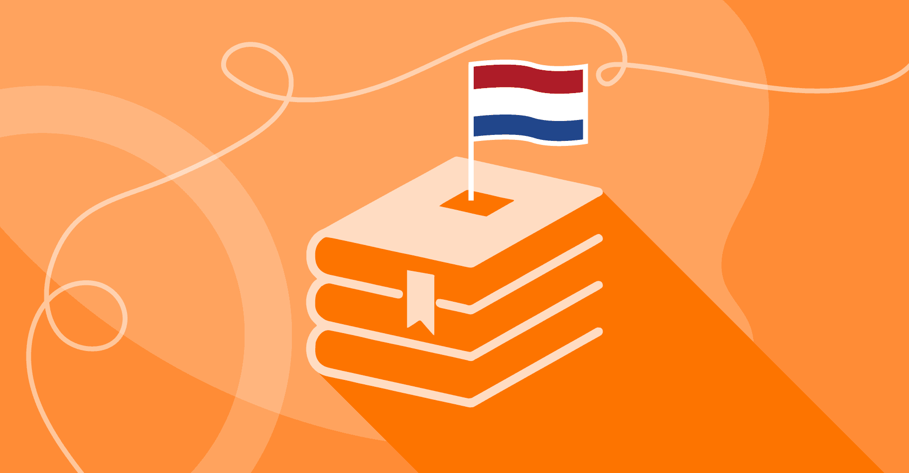 book with dutch flag - Best Way to Learn Dutch