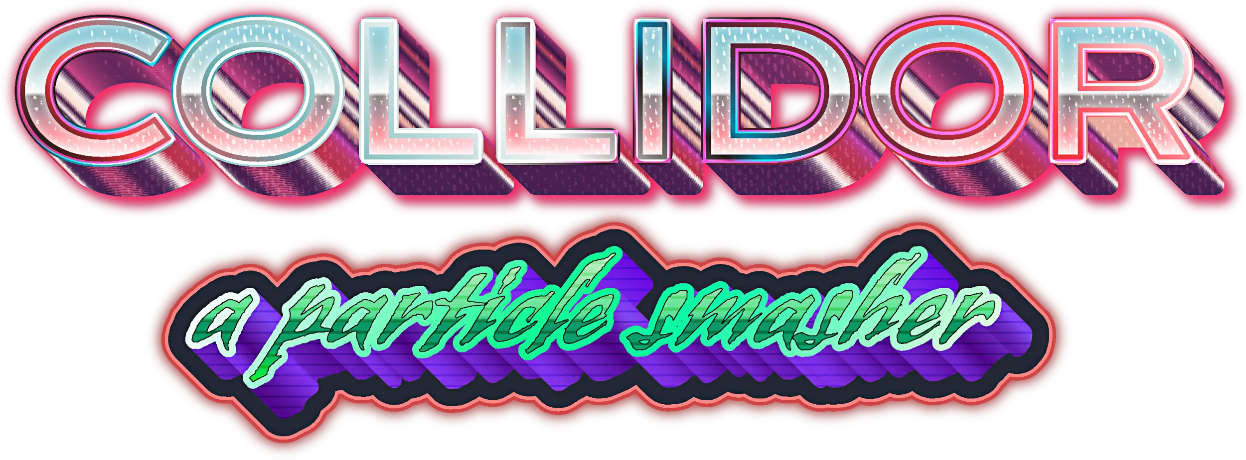 Logo Collidor, technologique, retro, vintage, coloré