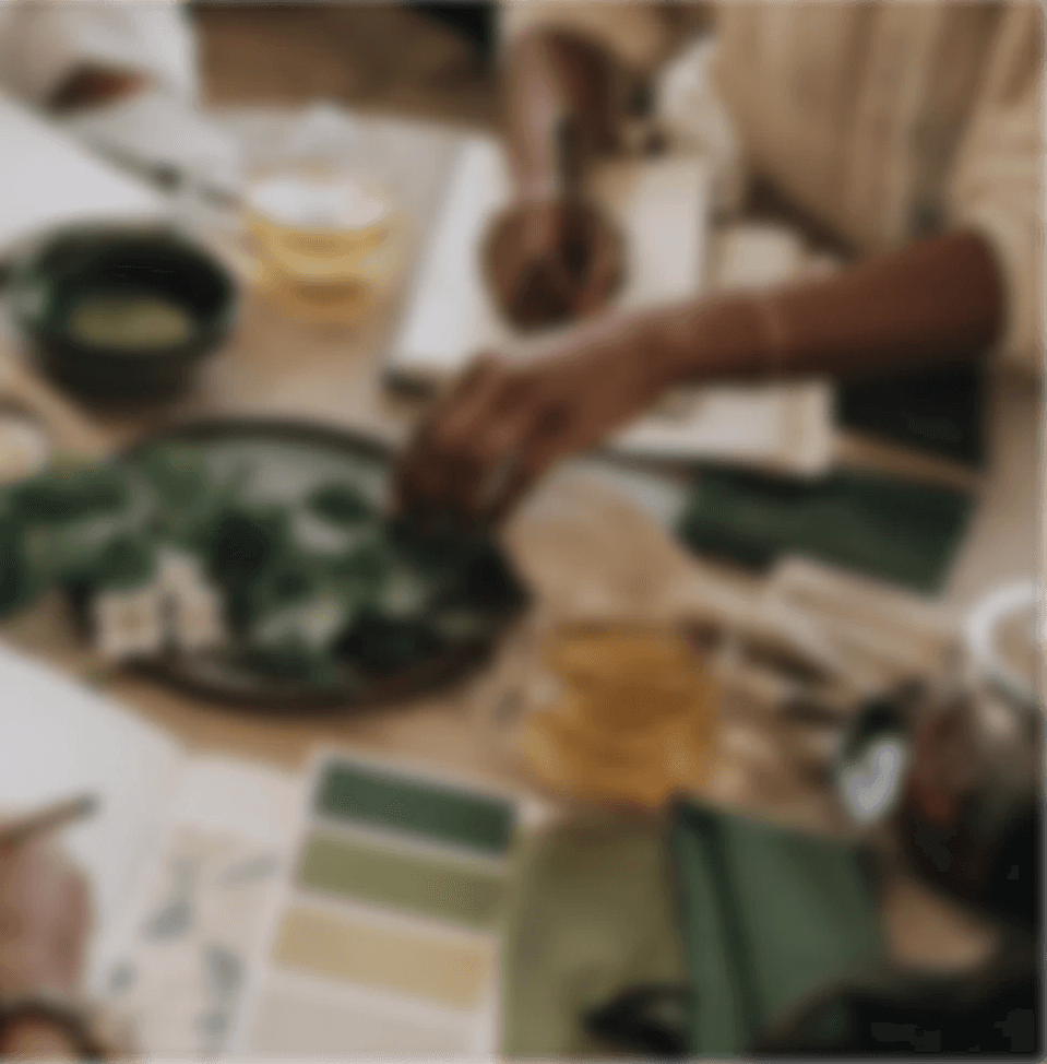 Group of people working at a table