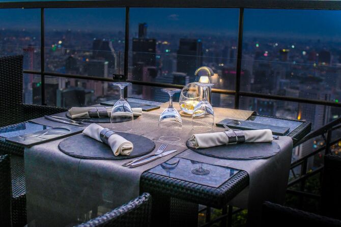 Have an out-of-this-world dining experience at Skylon