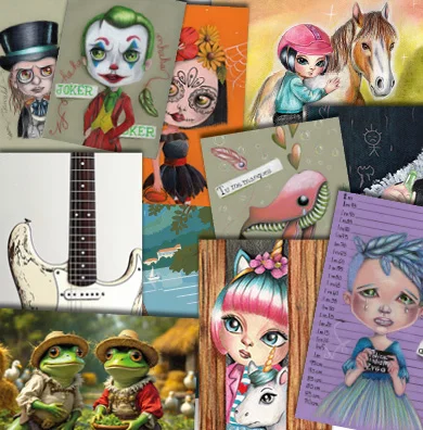 Une partie de la collection des dessins à découvrir chez AZ Shop