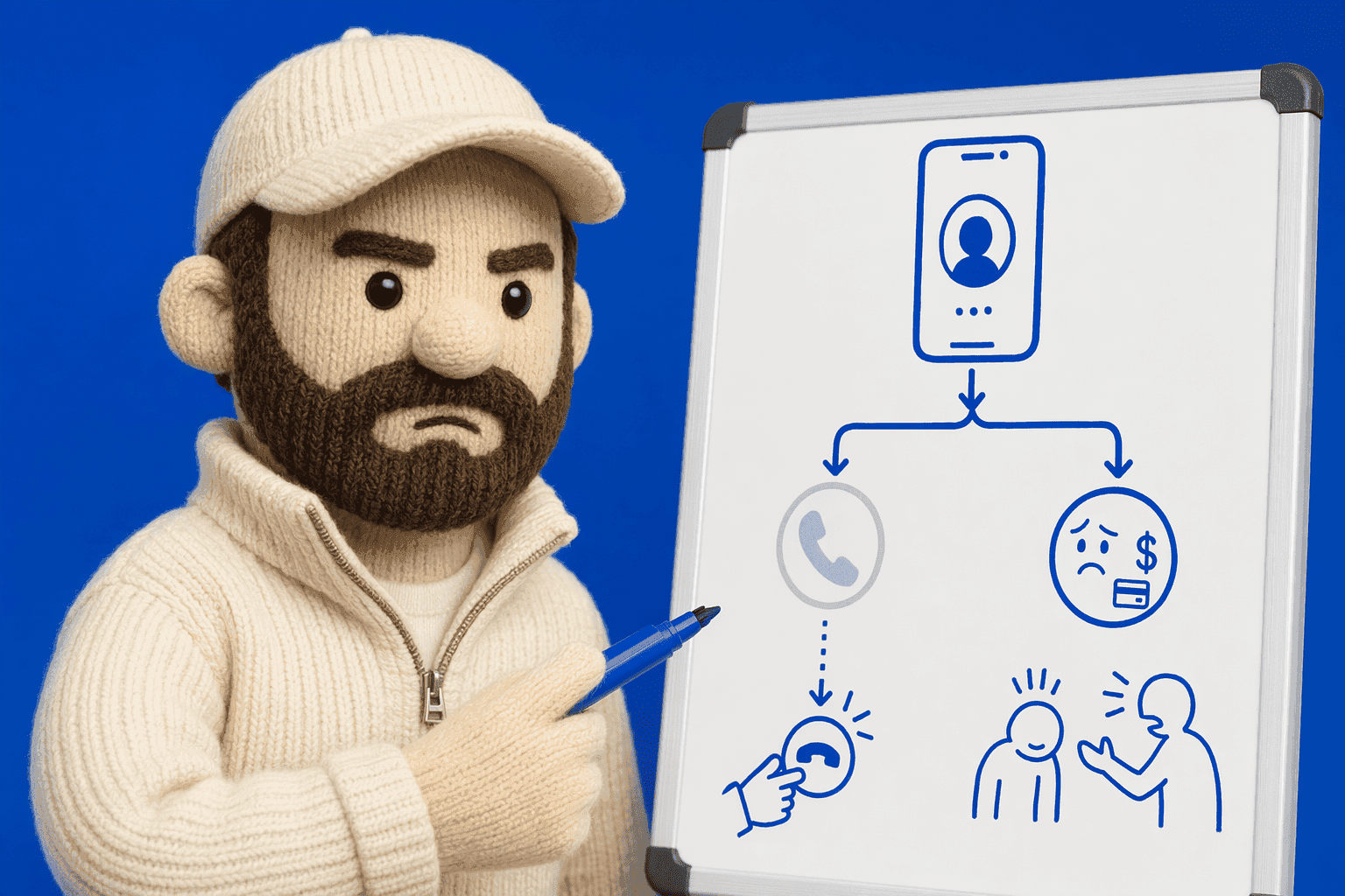 Illustration for: Why Customers Hang up Immediately on Past-Due Calls: the Behavioral Psychology