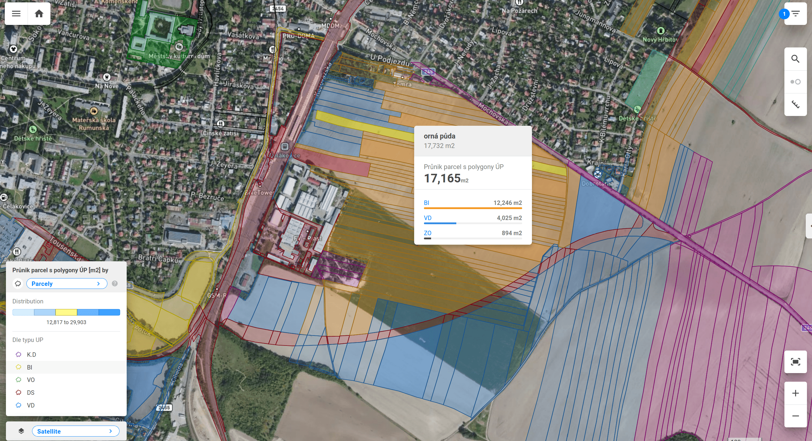 Interactive town zoning plan 