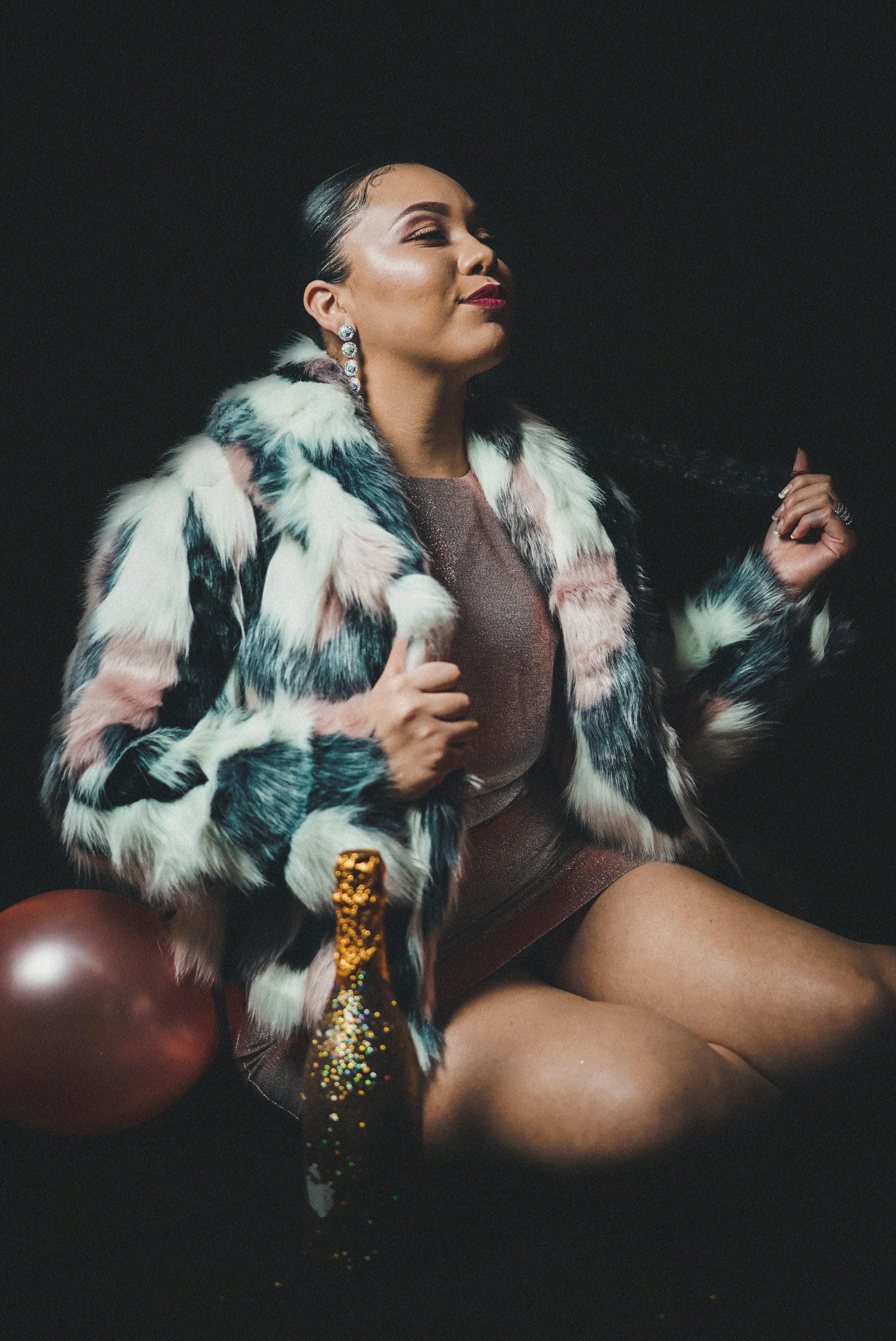 An editorial image of a woman
