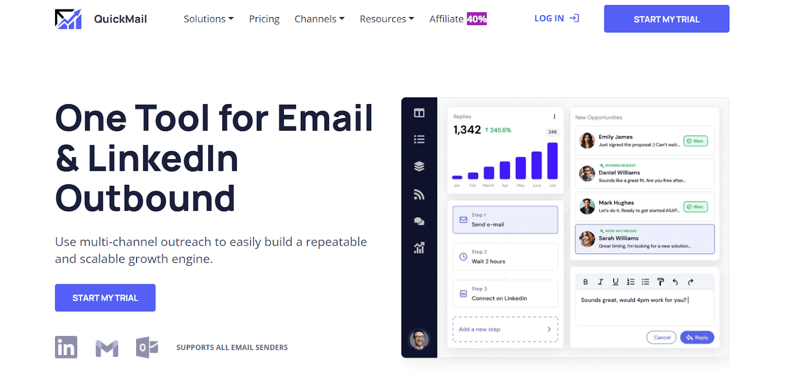 QuickMail homepage