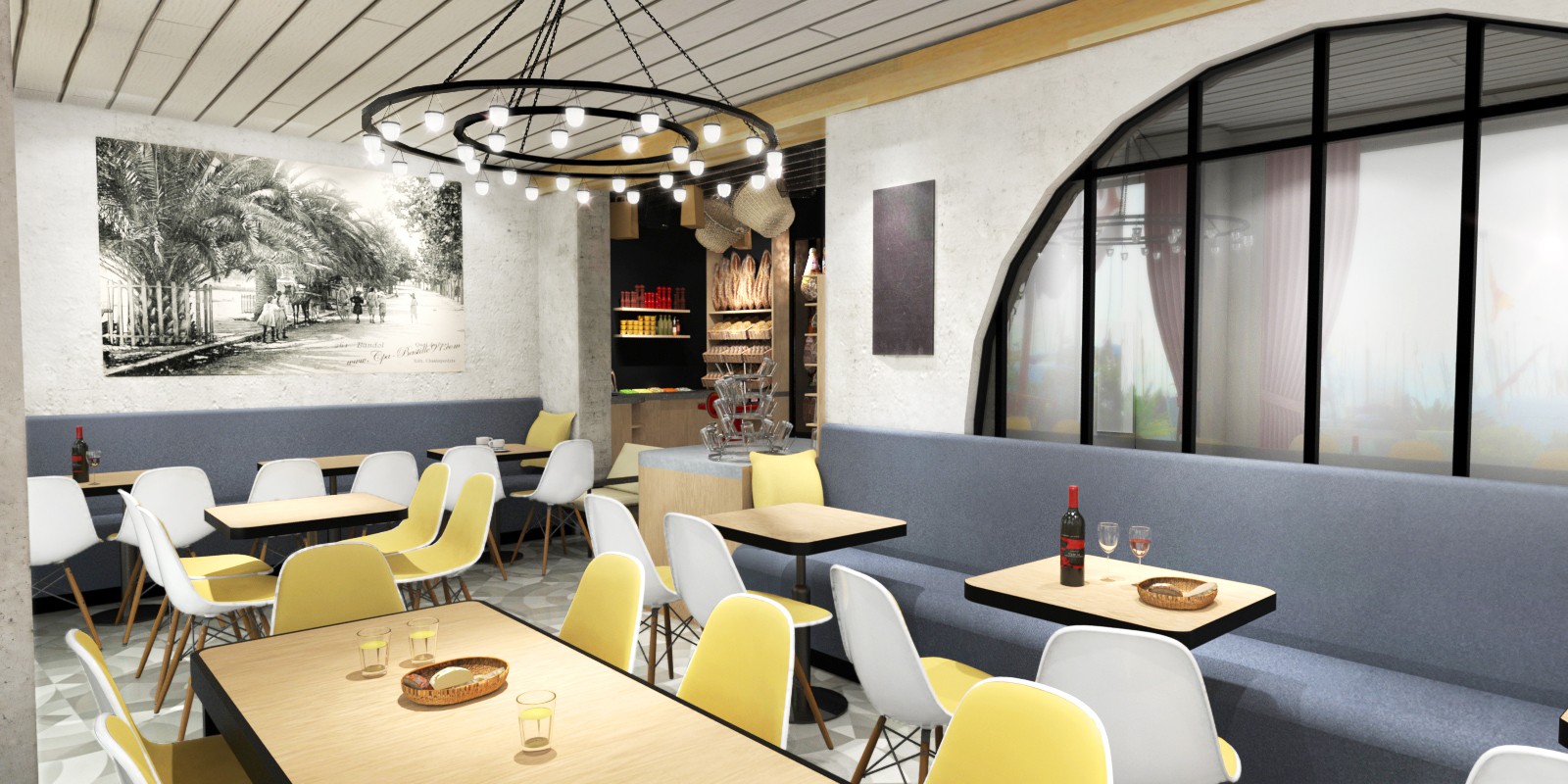 Vue de la salle de restauration