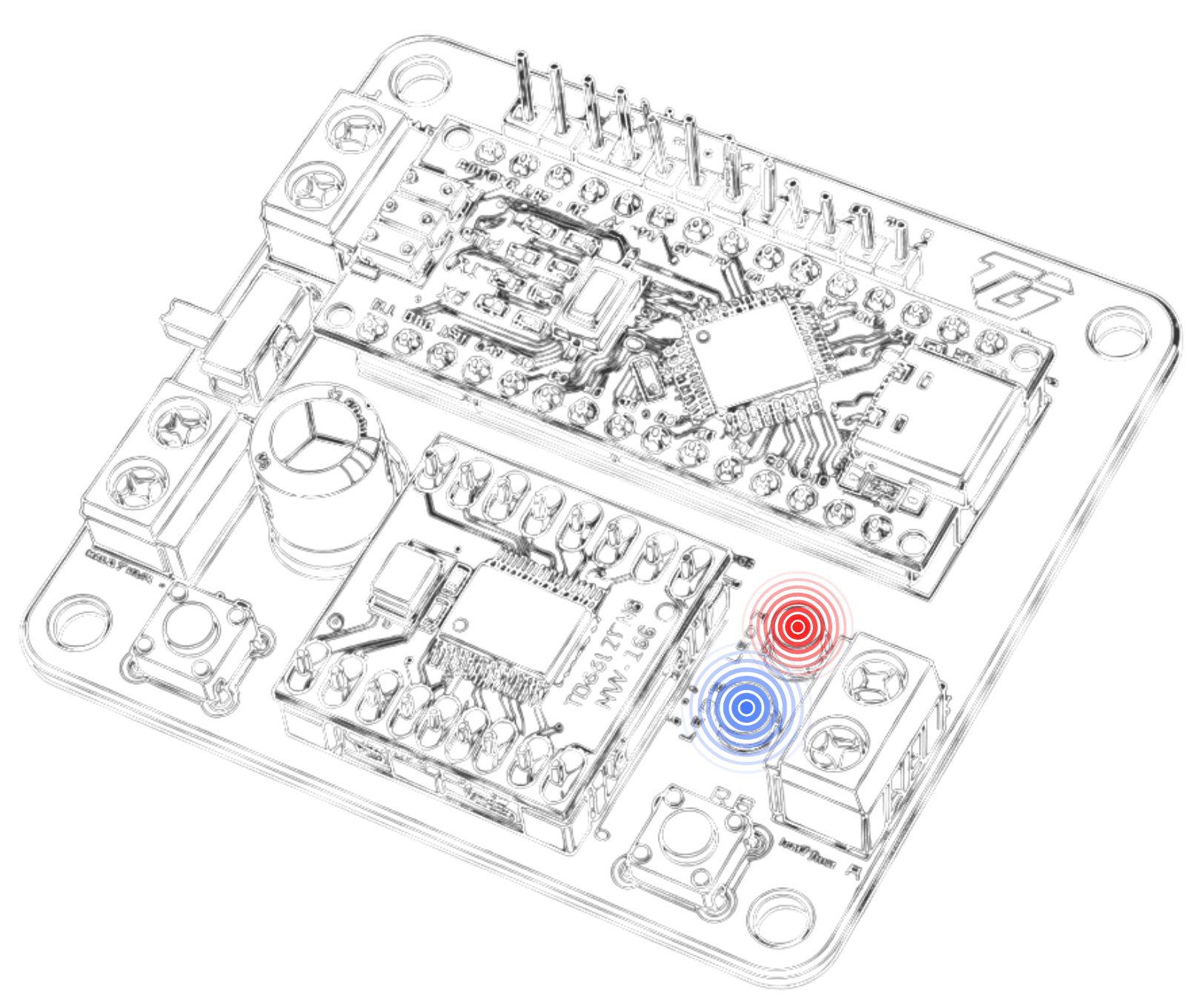 Blueprint 01 PCB outline diagram