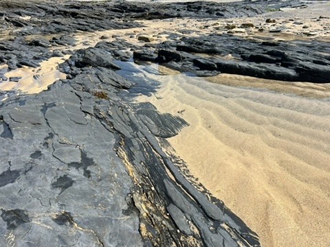 blue sky and white clouds over the sea