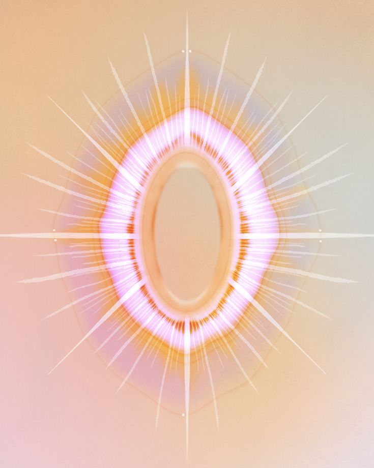 Radiant oval light aliveness energy art