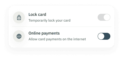 card settings