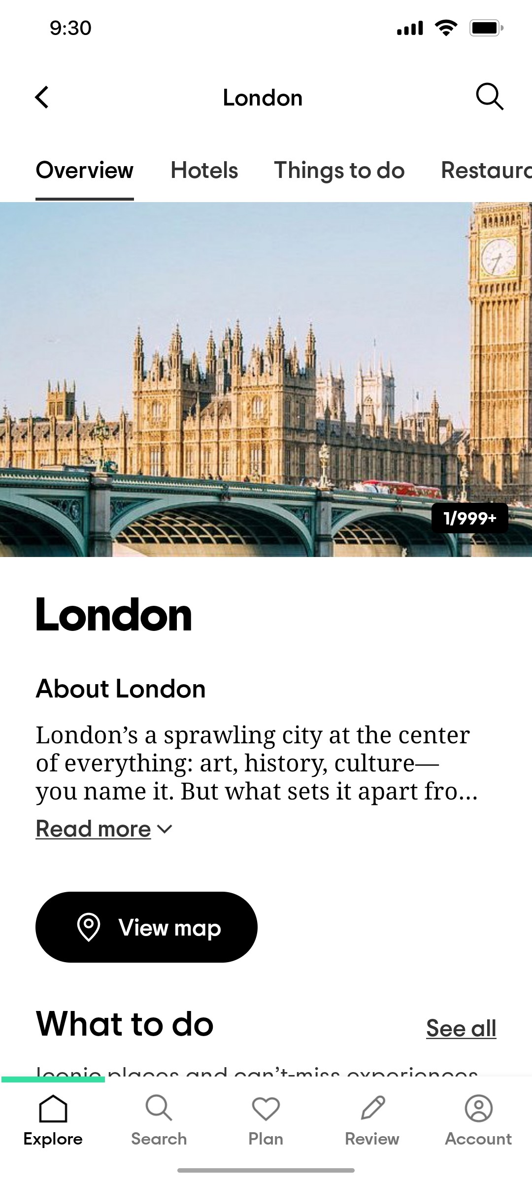 Tripadvisor Overview Page Screen